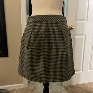 J. Crew Classic Houndstooth Mini Skirt, sz 10